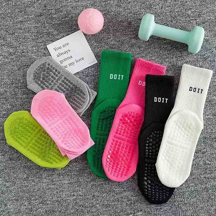 Calze da yoga da donna Olivenorma a tubo medio, elasticizzate, a copertura totale, antiscivolo, con supporto in silicone, ideali per sport e situazioni multiple. - image 7