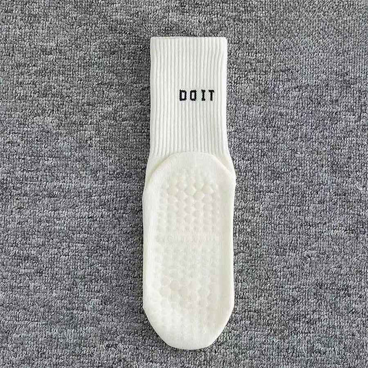 Calze da yoga da donna Olivenorma a tubo medio, elasticizzate, a copertura totale, antiscivolo, con supporto in silicone, ideali per sport e situazioni multiple. - Bianco - 10 paia - image 9