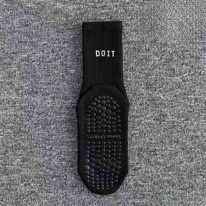 Calze da yoga da donna Olivenorma a tubo medio, elasticizzate, a copertura totale, antiscivolo, con supporto in silicone, ideali per sport e situazioni multiple. - Nero - 10 paia - image 1