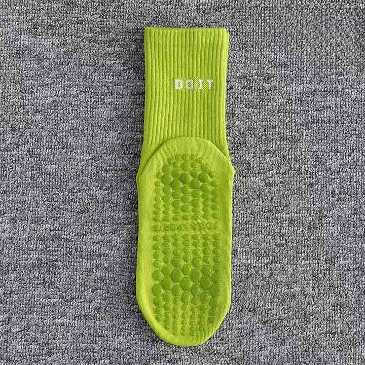 Calze da yoga da donna Olivenorma a tubo medio, elasticizzate, a copertura totale, antiscivolo, con supporto in silicone, ideali per sport e situazioni multiple. - Giallo-verde - 10 paia - image 16