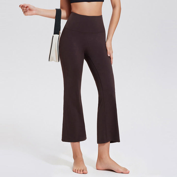 Pantaloni da yoga/fitness da donna Olivenorma a vita alta, modello Eight Points Micro Flare Slim. - image 9