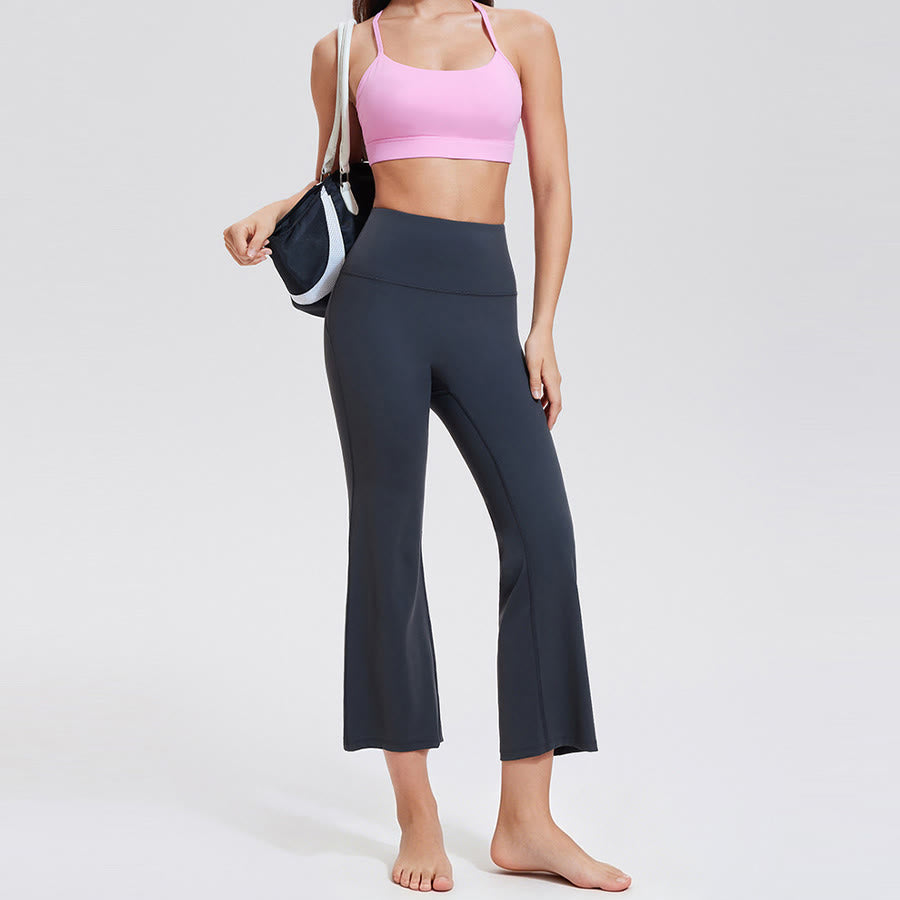 Pantaloni da yoga/fitness da donna Olivenorma a vita alta, modello Eight Points Micro Flare Slim. - image 0