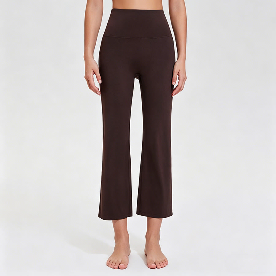 Pantaloni da yoga/fitness da donna Olivenorma a vita alta, modello Eight Points Micro Flare Slim. - Espresso - XXXL - image 8