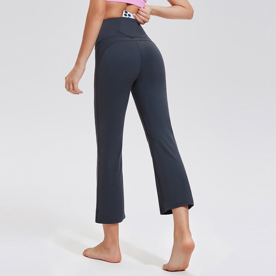 Pantaloni da yoga/fitness da donna Olivenorma a vita alta, modello Eight Points Micro Flare Slim. - image 4