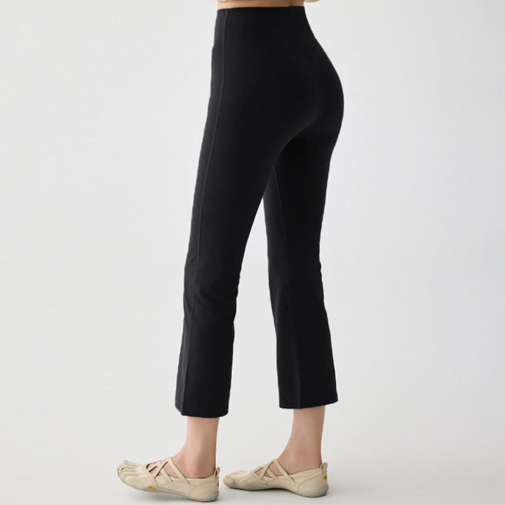 Pantaloni da jogging/yoga da donna Olivenorma con vita incrociata e risvolto, modello harem ampio. - Nero - 5XL - image 4