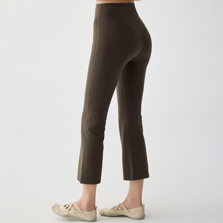 Pantaloni da jogging/yoga da donna Olivenorma con vita incrociata e risvolto, modello harem ampio. - image 1