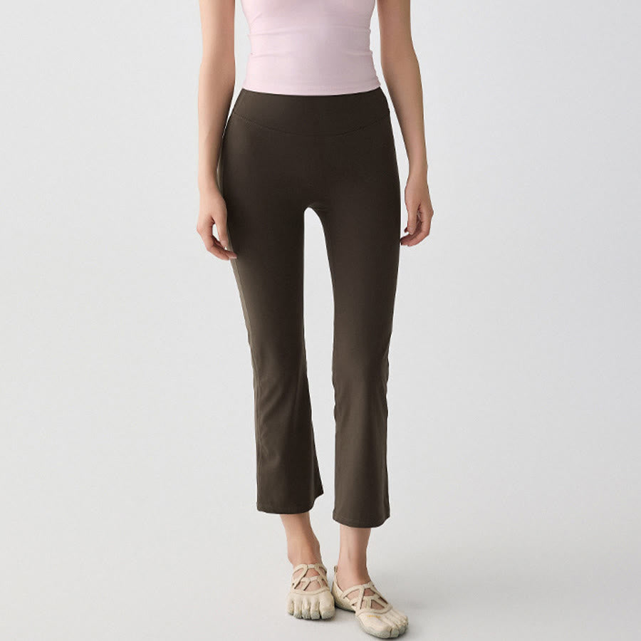 Pantaloni da jogging/yoga da donna Olivenorma con vita incrociata e risvolto, modello harem ampio. - Marrone scuro - 5XL - image 0