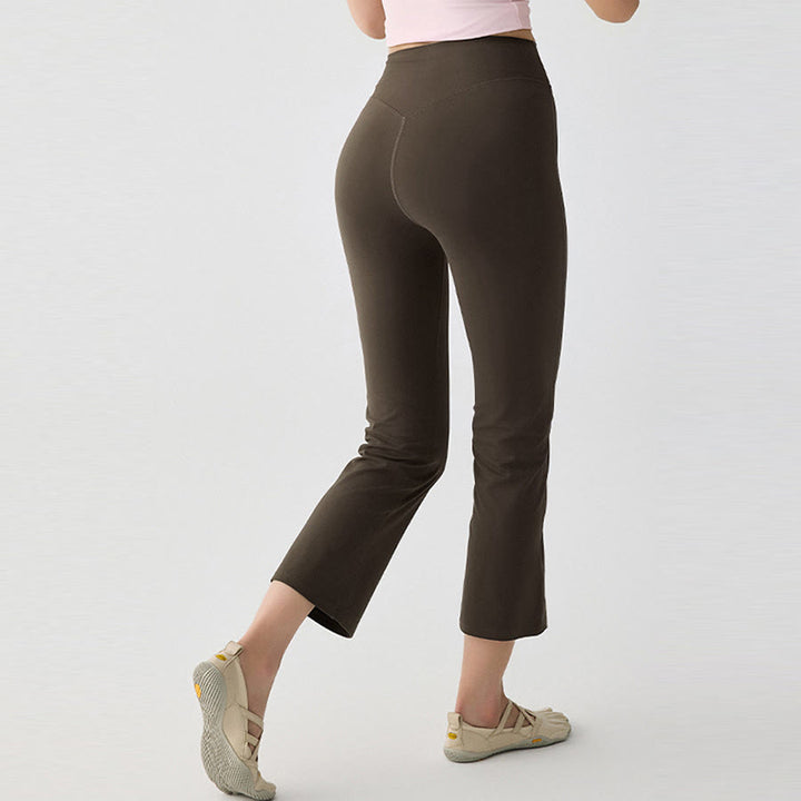 Pantaloni da jogging/yoga da donna Olivenorma con vita incrociata e risvolto, modello harem ampio. - image 2