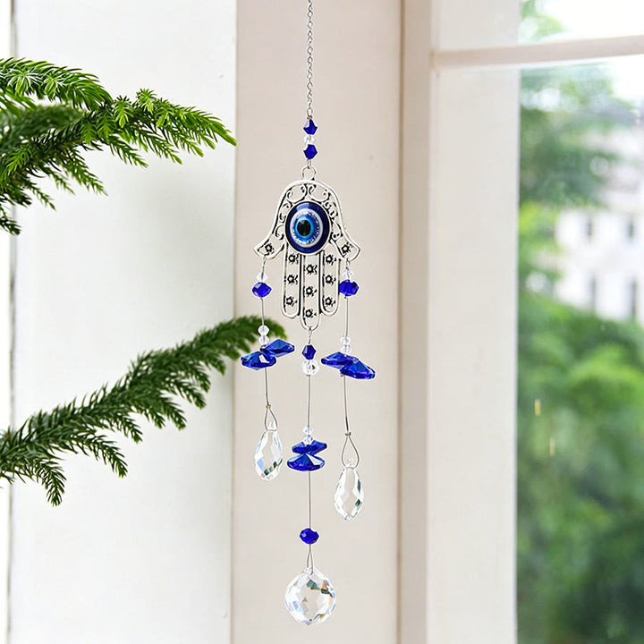 Ornamento da appendere Olivenorma Multi Style Evil Eye Crystal Capture Ornament - Mano di Hamsa - image 12
