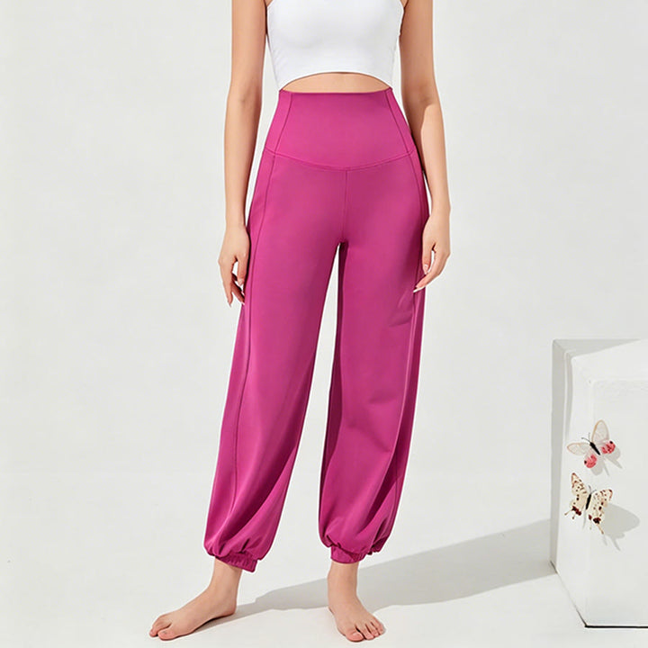 Pantaloni da yoga larghi a vita alta e lunghezza alla caviglia Olivenorma da donna. - Rosa - XL - image 16