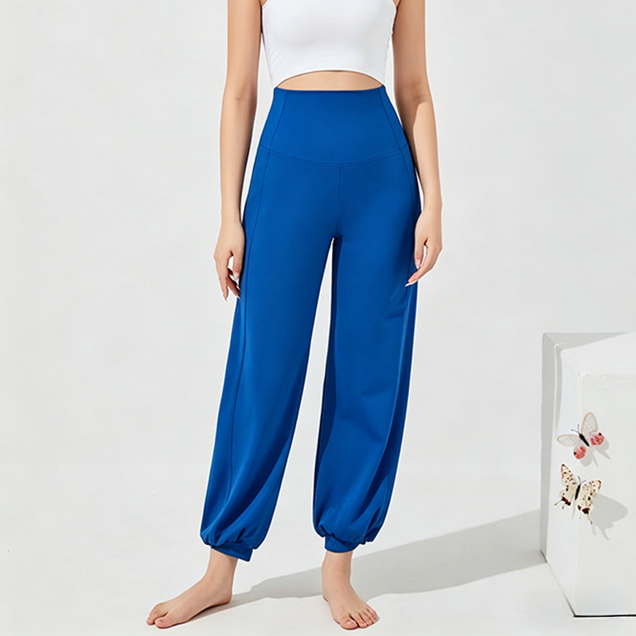 Pantaloni da yoga larghi a vita alta e lunghezza alla caviglia Olivenorma da donna. - Blu brillante - XL - image 13