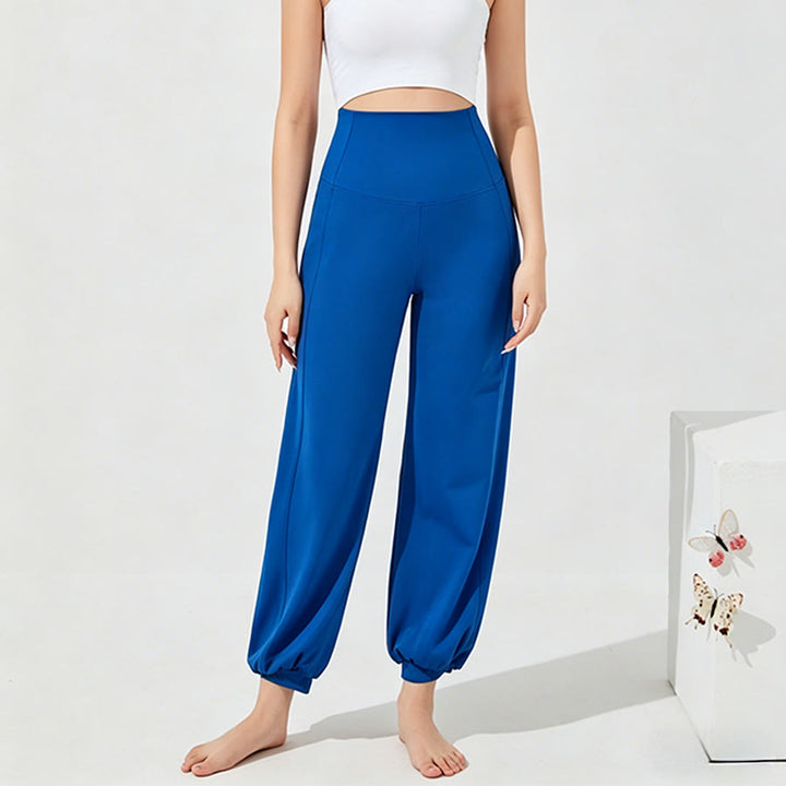 Pantaloni da yoga larghi a vita alta e lunghezza alla caviglia Olivenorma da donna. - Blu brillante - XL - image 13