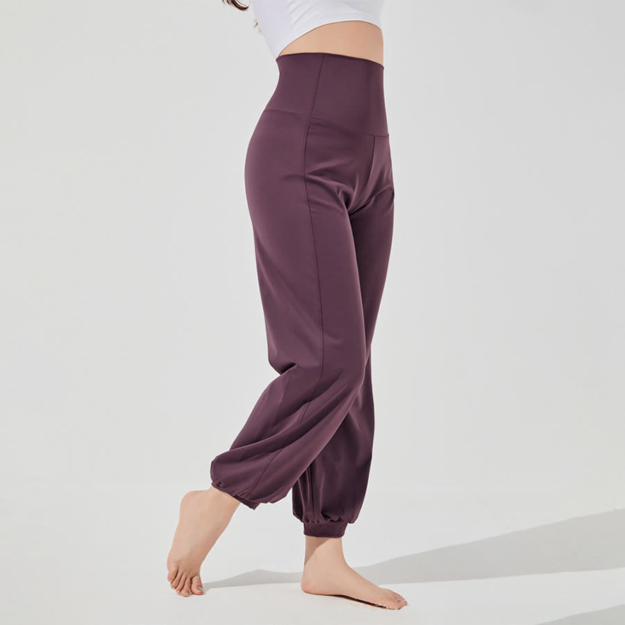 Pantaloni da yoga larghi a vita alta e lunghezza alla caviglia Olivenorma da donna. - image 2