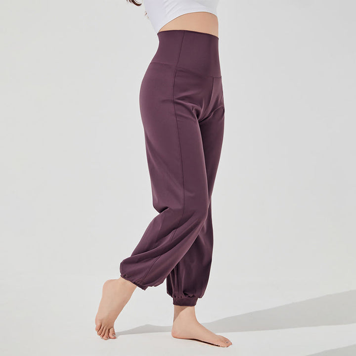 Pantaloni da yoga larghi a vita alta e lunghezza alla caviglia Olivenorma da donna. - image 2