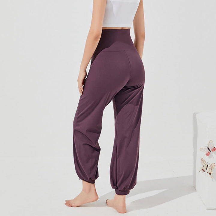 Pantaloni da yoga larghi a vita alta e lunghezza alla caviglia Olivenorma da donna. - image 3