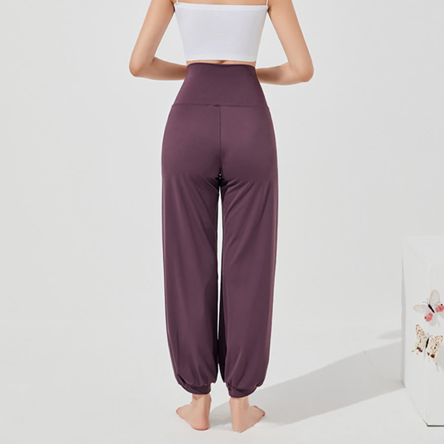 Pantaloni da yoga larghi a vita alta e lunghezza alla caviglia Olivenorma da donna. - image 4