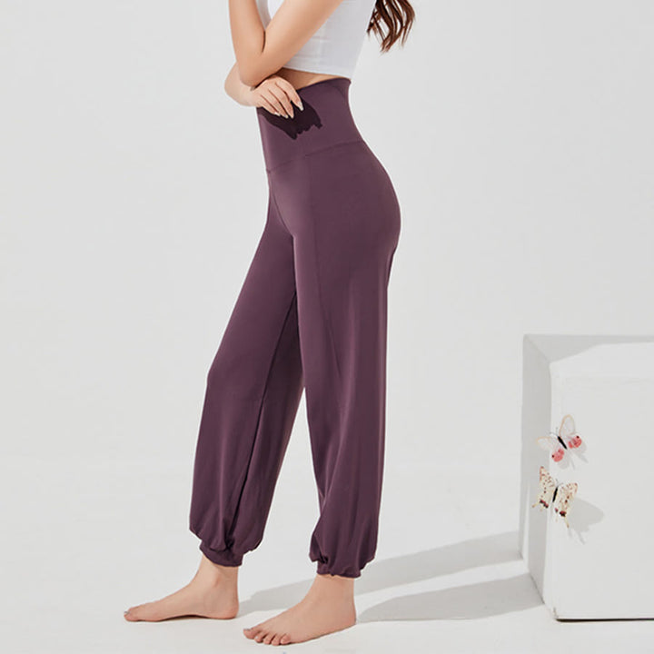 Pantaloni da yoga larghi a vita alta e lunghezza alla caviglia Olivenorma da donna. - image 6