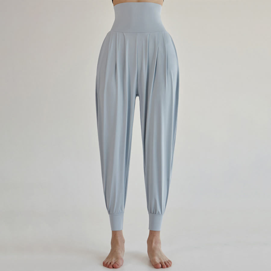 Pantaloni da jogging/yoga da donna Olivenorma Ultra High Waist Pleated Loose Harem Jogger. - Azzurro chiaro - L - image 11