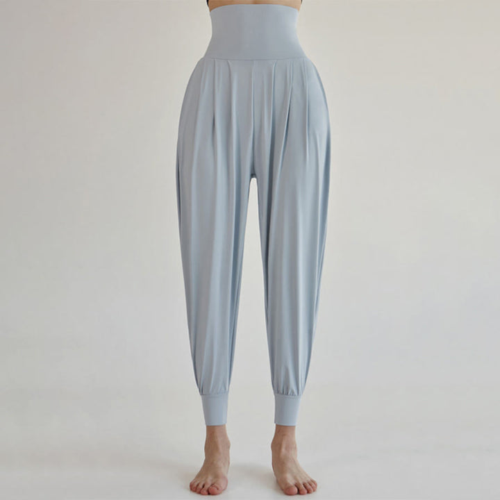 Pantaloni da jogging/yoga da donna Olivenorma Ultra High Waist Pleated Loose Harem Jogger. - Azzurro chiaro - L - image 11