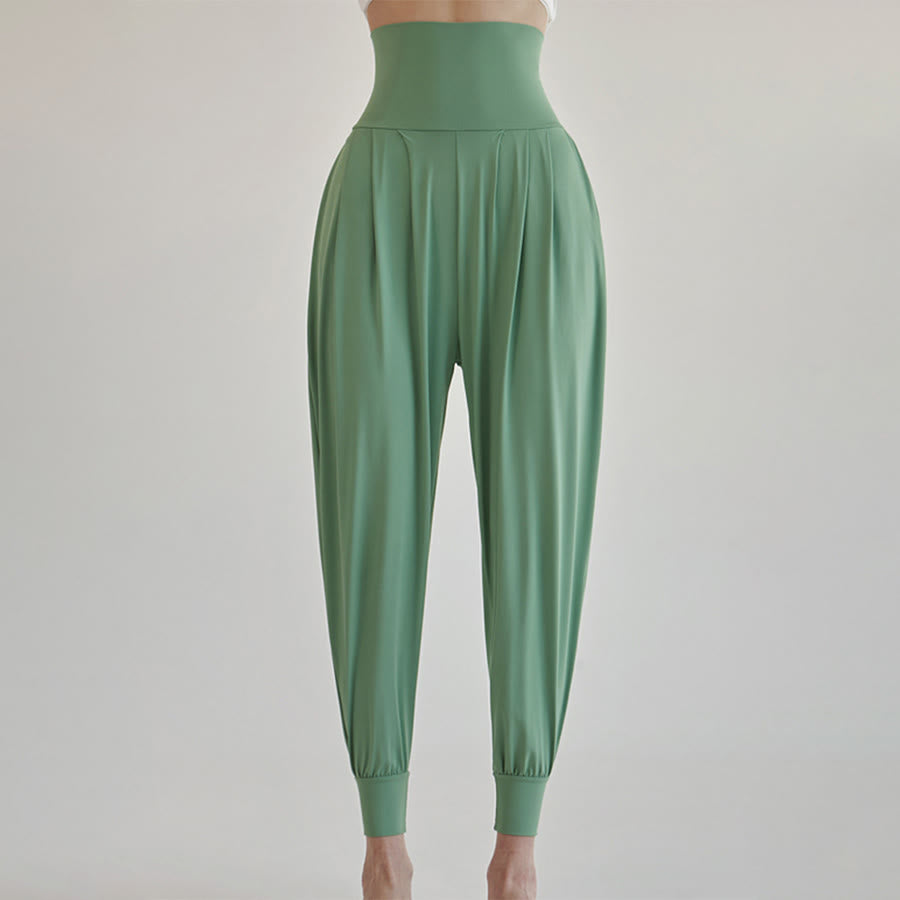 Pantaloni da jogging/yoga da donna Olivenorma Ultra High Waist Pleated Loose Harem Jogger. - Verde smeraldo - L - image 23