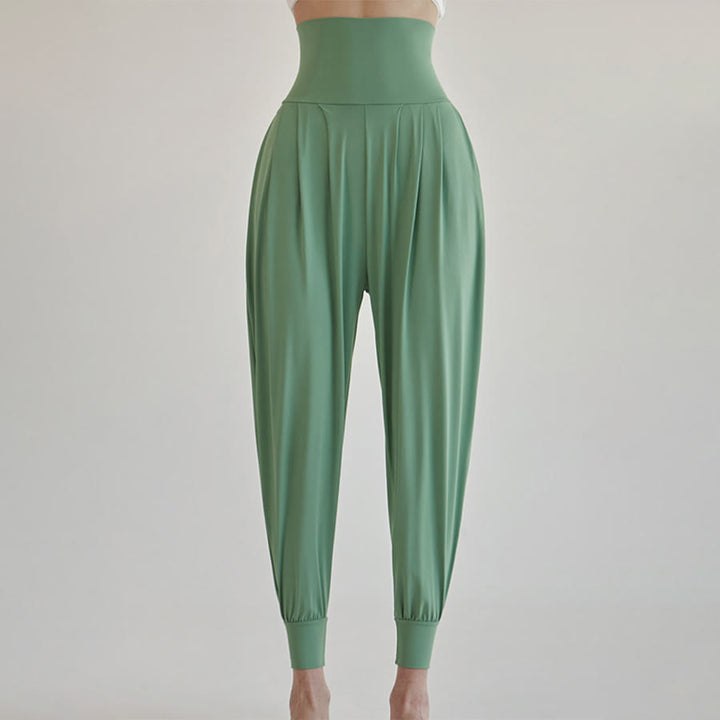 Pantaloni da jogging/yoga da donna Olivenorma Ultra High Waist Pleated Loose Harem Jogger. - Verde smeraldo - L - image 23