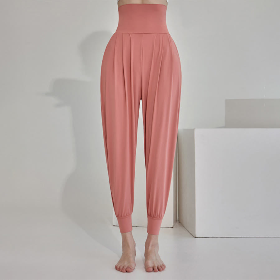 Pantaloni da jogging/yoga da donna Olivenorma Ultra High Waist Pleated Loose Harem Jogger. - Corallo - L - image 31