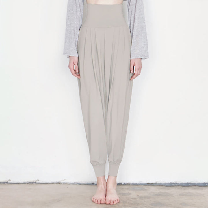 Pantaloni da jogging/yoga da donna Olivenorma Ultra High Waist Pleated Loose Harem Jogger. - Nonna Grey - L - image 0