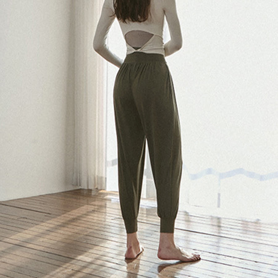 Pantaloni da jogging/yoga da donna Olivenorma Ultra High Waist Pleated Loose Harem Jogger. - image 20
