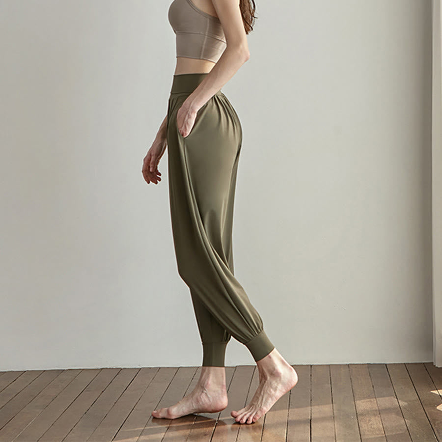 Pantaloni da jogging/yoga da donna Olivenorma Ultra High Waist Pleated Loose Harem Jogger. - image 21
