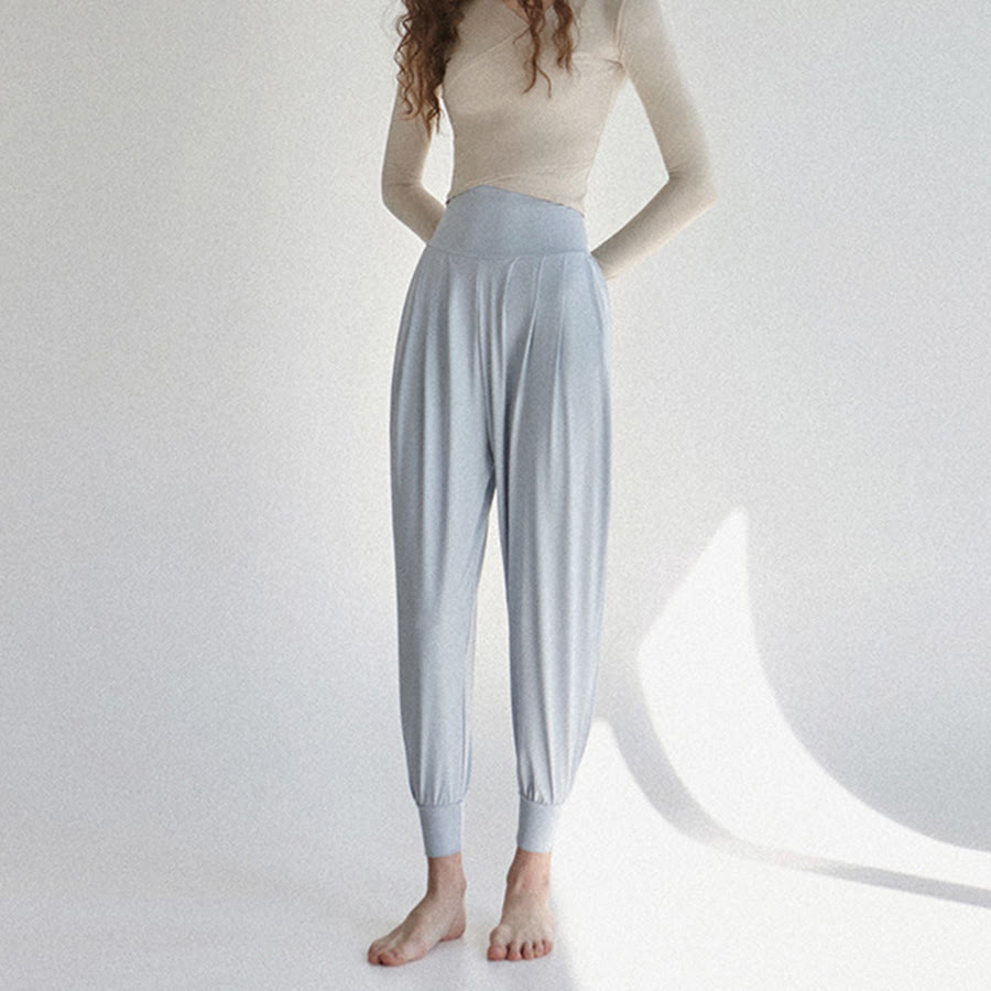 Pantaloni da jogging/yoga da donna Olivenorma Ultra High Waist Pleated Loose Harem Jogger. - image 12