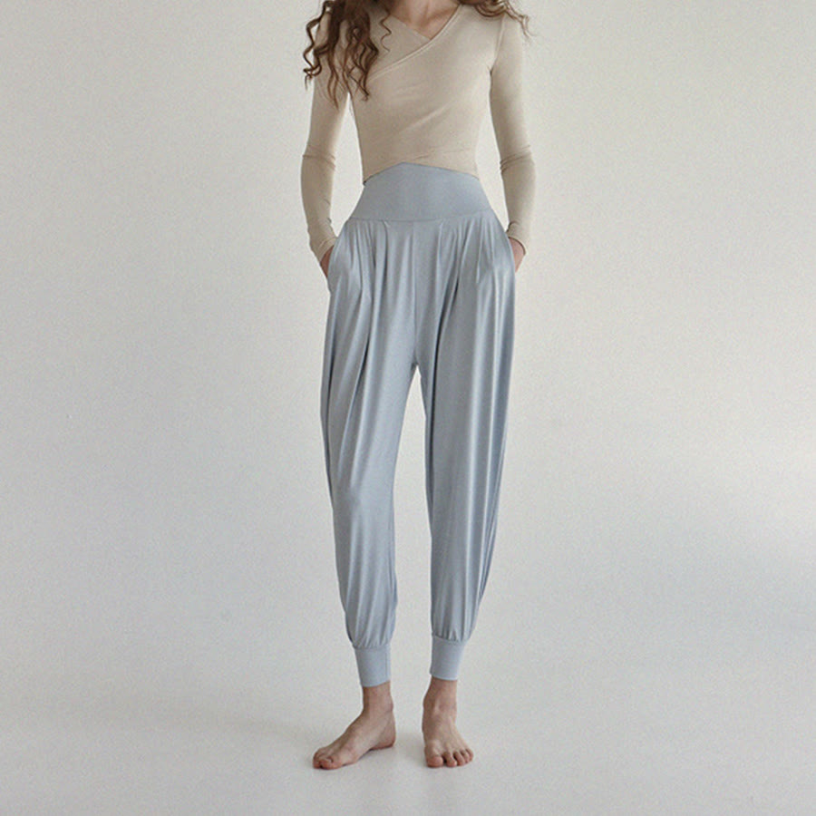 Pantaloni da jogging/yoga da donna Olivenorma Ultra High Waist Pleated Loose Harem Jogger. - image 14