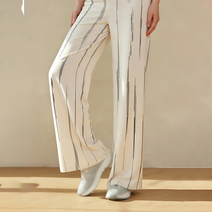 Pantaloni da yoga casual da donna Olivenorma a vita alta e gamba larga. - image 13