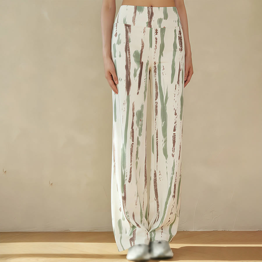 Pantaloni da yoga casual da donna Olivenorma a vita alta e gamba larga. - image 10