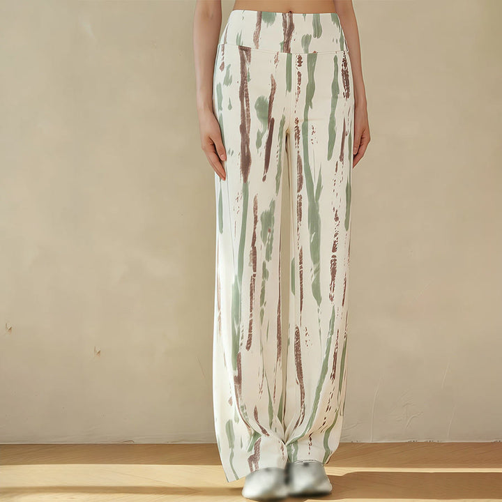 Pantaloni da yoga casual da donna Olivenorma a vita alta e gamba larga. - image 10
