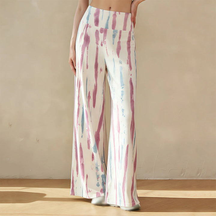 Pantaloni da yoga casual da donna Olivenorma a vita alta e gamba larga. - Smalto iridescente viola-blu - XL - image 0
