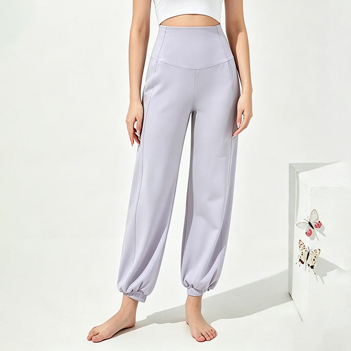 Pantaloni da yoga larghi a vita alta e lunghezza alla caviglia Olivenorma da donna. - Viola chiaro - XL - image 9