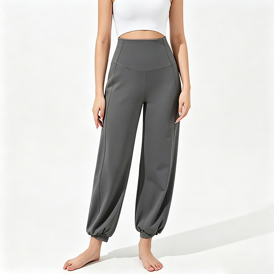 Pantaloni da yoga larghi a vita alta e lunghezza alla caviglia Olivenorma da donna. - Grigio scuro - XL - image 8