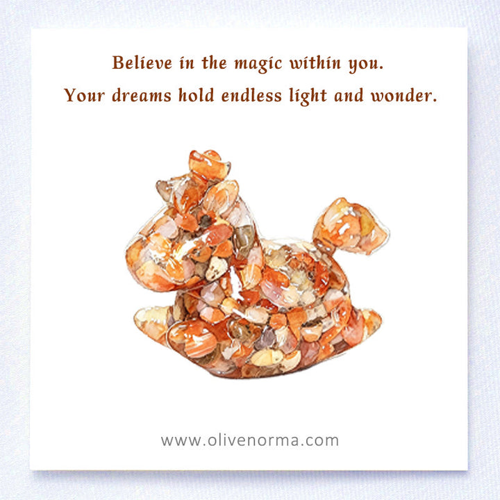 Decorazione con pietre preziose Olivenorma Dream & Wonder Spirit Unicorno - image 1