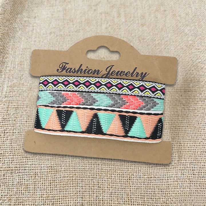 Braccialetto intrecciato etnico boho multicolore fatto a mano con filo di alta qualità Olivenorma - Tribale Pastello - image 9