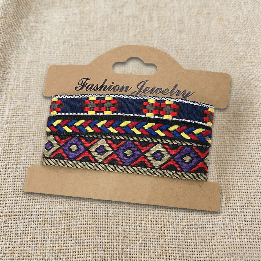 Braccialetto intrecciato etnico boho multicolore fatto a mano con filo di alta qualità Olivenorma - Azteco della Marina - image 7