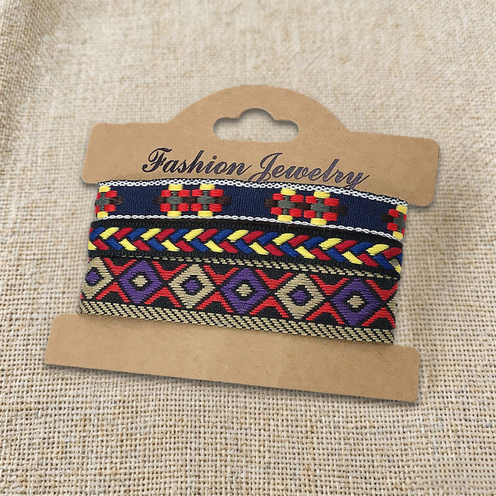 Braccialetto intrecciato etnico boho multicolore fatto a mano con filo di alta qualità Olivenorma - Azteco della Marina - image 7