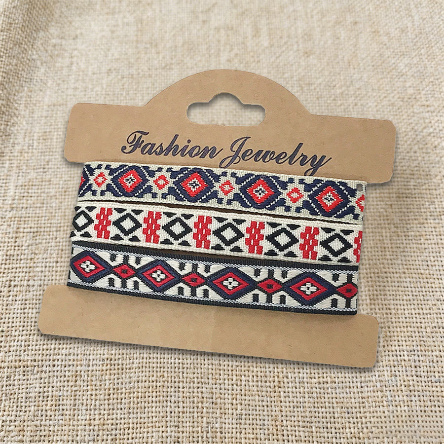 Braccialetto intrecciato etnico boho multicolore fatto a mano con filo di alta qualità Olivenorma - Etnia Rossa - image 10