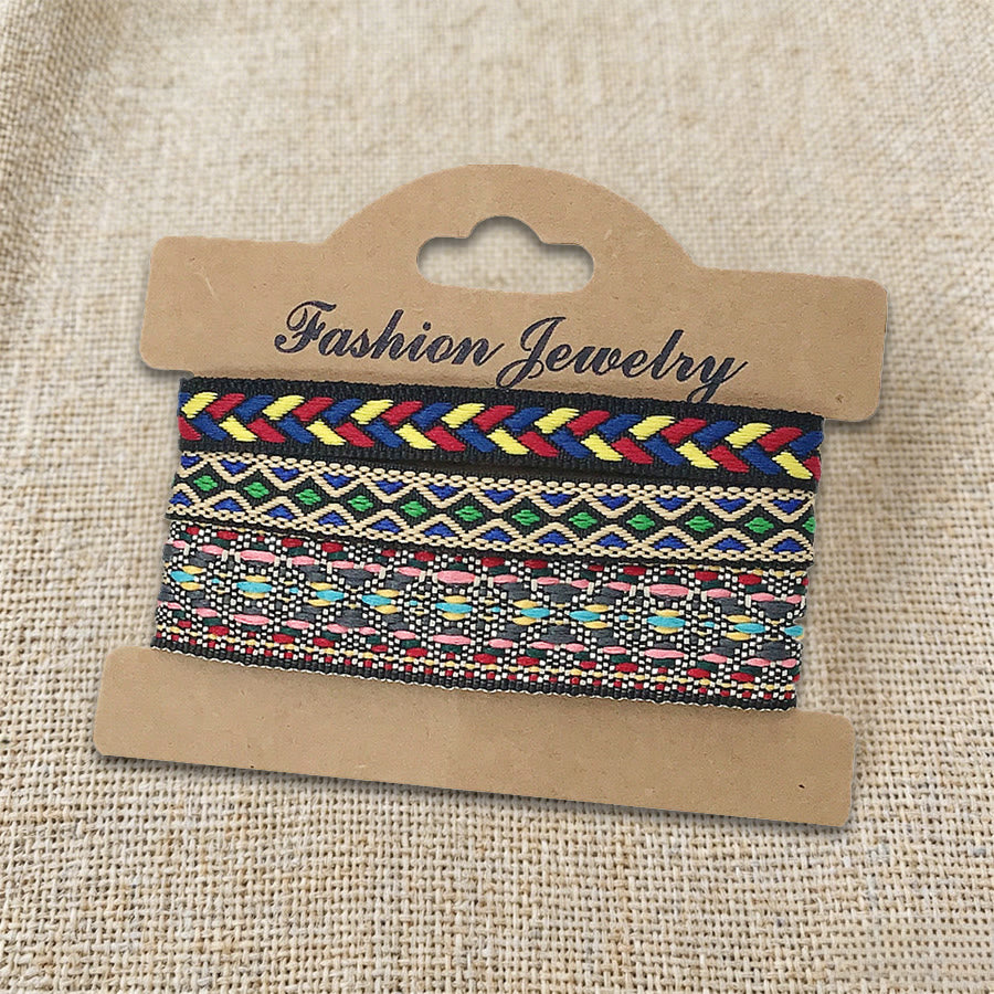 Braccialetto intrecciato etnico boho multicolore fatto a mano con filo di alta qualità Olivenorma - Boho verde - image 15