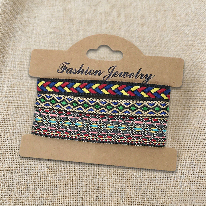 Braccialetto intrecciato etnico boho multicolore fatto a mano con filo di alta qualità Olivenorma - Boho verde - image 15