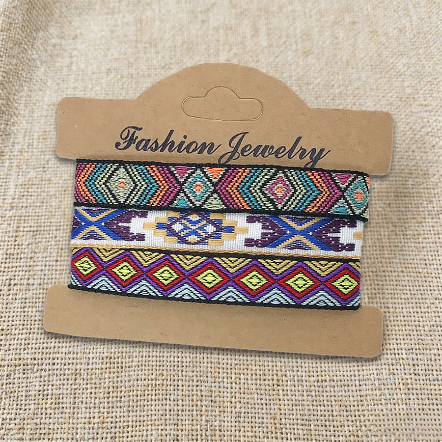 Braccialetto intrecciato etnico boho multicolore fatto a mano con filo di alta qualità Olivenorma - Azteco multicolore - image 12