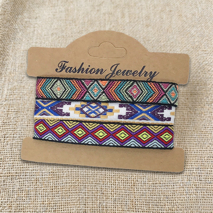 Braccialetto intrecciato etnico boho multicolore fatto a mano con filo di alta qualità Olivenorma - Azteco multicolore - image 12