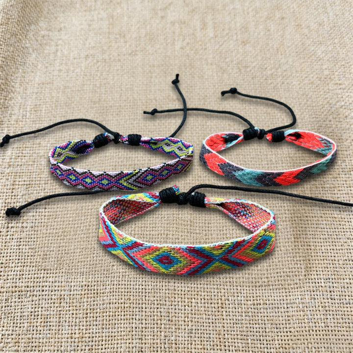 Braccialetto intrecciato etnico boho multicolore fatto a mano con filo di alta qualità Olivenorma - image 5