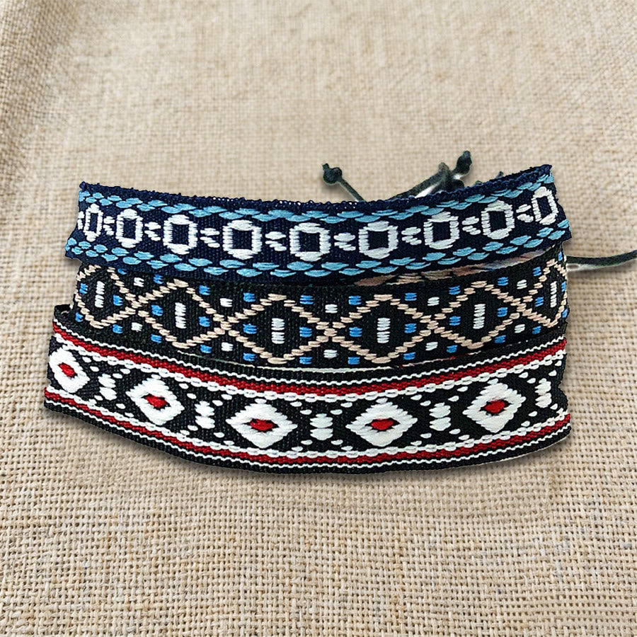 Braccialetto intrecciato etnico boho multicolore fatto a mano con filo di alta qualità Olivenorma - image 23