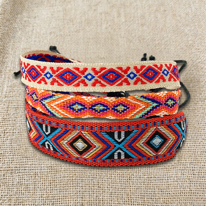 Braccialetto intrecciato etnico boho multicolore fatto a mano con filo di alta qualità Olivenorma - image 27
