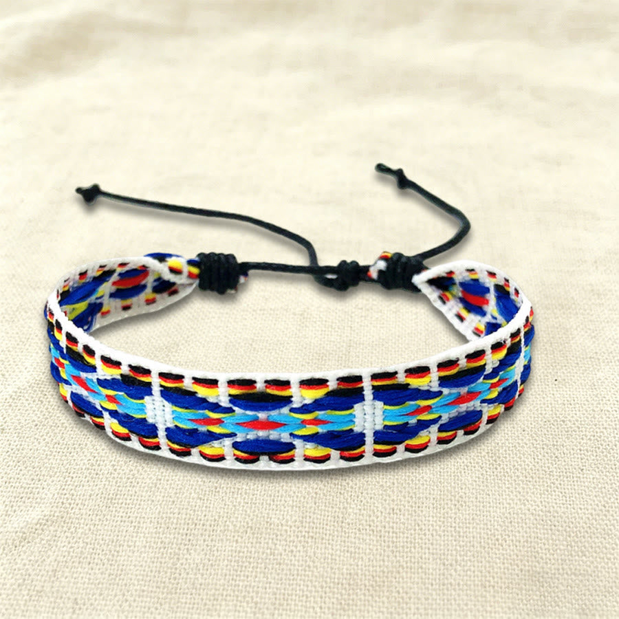 Bracciale intrecciato regolabile Olivenorma, stile boho casual, adatto per tutti i giorni. - Azteco multicolore - image 8